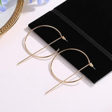 Load image into Gallery viewer, LATS Fashion Distortion Interweave Twist Metal Circle Geometric Round Hoop Earrings for Women Accessories Retro Party Jewelry
