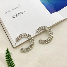 Load image into Gallery viewer, LATS Fashion Distortion Interweave Twist Metal Circle Geometric Round Hoop Earrings for Women Accessories Retro Party Jewelry
