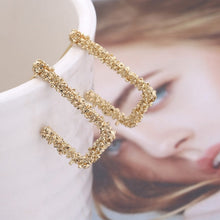 Load image into Gallery viewer, LATS Fashion Distortion Interweave Twist Metal Circle Geometric Round Hoop Earrings for Women Accessories Retro Party Jewelry
