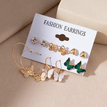 Load image into Gallery viewer, Women's Earrings Set Retro Korean Geometric Stud Earrings for Women Korean Gold Small Metal Pearl Earring 2021 Trend Jewelry
