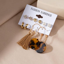 Load image into Gallery viewer, Women's Earrings Set Retro Korean Geometric Stud Earrings for Women Korean Gold Small Metal Pearl Earring 2021 Trend Jewelry
