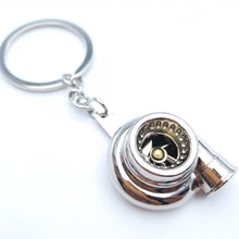 Load image into Gallery viewer, Creative gift car metal keychain turbo gear hub pendant brake disc shock absorber Pendant
