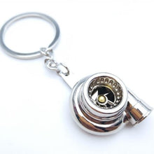 Load image into Gallery viewer, Creative gift car metal keychain turbo gear hub pendant brake disc shock absorber Pendant
