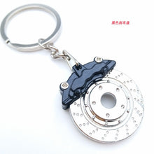 Load image into Gallery viewer, Creative gift car metal keychain turbo gear hub pendant brake disc shock absorber Pendant
