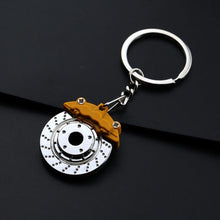 Load image into Gallery viewer, Creative gift car metal keychain turbo gear hub pendant brake disc shock absorber Pendant
