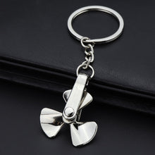 Load image into Gallery viewer, Creative gift car metal keychain turbo gear hub pendant brake disc shock absorber Pendant
