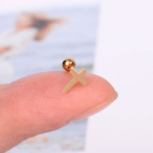 Load image into Gallery viewer, 1Pcs Stainless Steel Mini Stud Earrings Heart Star Moon Cross Butterfly Snake Helix Cartilage Tragus Lobe Ear Piercing Jewelry
