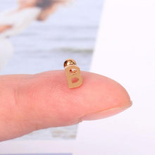 Load image into Gallery viewer, 1Pcs Stainless Steel Mini Stud Earrings Heart Star Moon Cross Butterfly Snake Helix Cartilage Tragus Lobe Ear Piercing Jewelry
