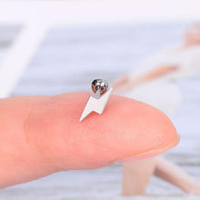 Load image into Gallery viewer, 1Pcs Stainless Steel Mini Stud Earrings Heart Star Moon Cross Butterfly Snake Helix Cartilage Tragus Lobe Ear Piercing Jewelry
