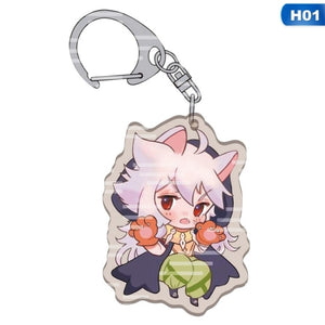 11 Style Fashion Anime Genshin Impact Zhongli Diluc Venti Paimon Keychain Base Acrylic Stands Keyring Gift For Fans