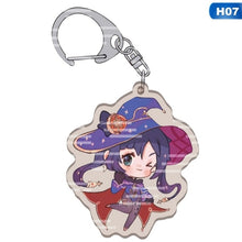 Load image into Gallery viewer, 11 Style Fashion Anime Genshin Impact Zhongli Diluc Venti Paimon Keychain Base Acrylic Stands Keyring Gift For Fans
