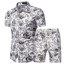 Load image into Gallery viewer, 2020 Summer New Men&#39;s Clothing Short-sleeved Printed Shirts Shorts 2 Piece Fashion Male Casual Beach Wear Clothes
