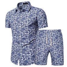 Load image into Gallery viewer, 2020 Summer New Men&#39;s Clothing Short-sleeved Printed Shirts Shorts 2 Piece Fashion Male Casual Beach Wear Clothes
