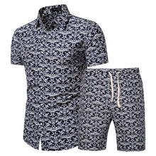 Load image into Gallery viewer, 2020 Summer New Men&#39;s Clothing Short-sleeved Printed Shirts Shorts 2 Piece Fashion Male Casual Beach Wear Clothes
