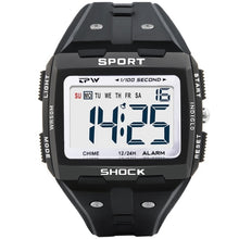 Load image into Gallery viewer, Big Numbers Men Sport Watch Digital Multifunction Alarm Chrono 5Bar Waterproof Back Light Square Screen
