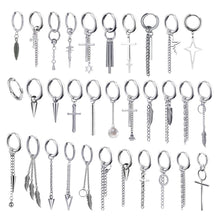 Load image into Gallery viewer, New Punk Stainless Steel Chain Hoop Earrings For Women Men 2021 Trendy Goth Pop Hip Hop Pendants Ear Jewelry Accessories Earring
