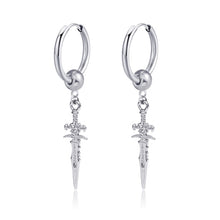 Load image into Gallery viewer, New Punk Stainless Steel Chain Hoop Earrings For Women Men 2021 Trendy Goth Pop Hip Hop Pendants Ear Jewelry Accessories Earring
