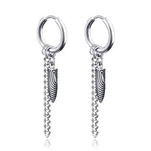 Load image into Gallery viewer, New Punk Stainless Steel Chain Hoop Earrings For Women Men 2021 Trendy Goth Pop Hip Hop Pendants Ear Jewelry Accessories Earring
