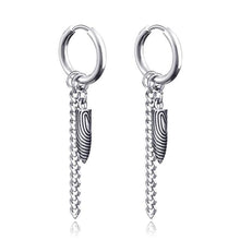 Load image into Gallery viewer, New Punk Stainless Steel Chain Hoop Earrings For Women Men 2021 Trendy Goth Pop Hip Hop Pendants Ear Jewelry Accessories Earring
