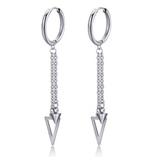 Load image into Gallery viewer, New Punk Stainless Steel Chain Hoop Earrings For Women Men 2021 Trendy Goth Pop Hip Hop Pendants Ear Jewelry Accessories Earring
