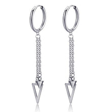 Load image into Gallery viewer, New Punk Stainless Steel Chain Hoop Earrings For Women Men 2021 Trendy Goth Pop Hip Hop Pendants Ear Jewelry Accessories Earring
