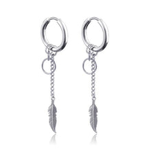 Load image into Gallery viewer, New Punk Stainless Steel Chain Hoop Earrings For Women Men 2021 Trendy Goth Pop Hip Hop Pendants Ear Jewelry Accessories Earring
