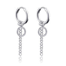 Load image into Gallery viewer, New Punk Stainless Steel Chain Hoop Earrings For Women Men 2021 Trendy Goth Pop Hip Hop Pendants Ear Jewelry Accessories Earring
