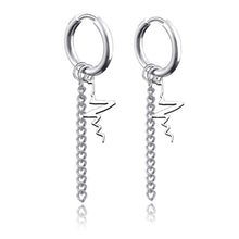 Load image into Gallery viewer, New Punk Stainless Steel Chain Hoop Earrings For Women Men 2021 Trendy Goth Pop Hip Hop Pendants Ear Jewelry Accessories Earring
