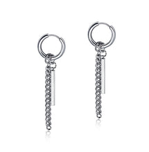 Load image into Gallery viewer, New Punk Stainless Steel Chain Hoop Earrings For Women Men 2021 Trendy Goth Pop Hip Hop Pendants Ear Jewelry Accessories Earring
