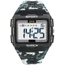 Load image into Gallery viewer, Big Numbers Men Sport Watch Digital Multifunction Alarm Chrono 5Bar Waterproof Back Light Square Screen

