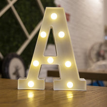 Load image into Gallery viewer, Alphabet Letter LED Lights Luminous Number Lamp Decor  Battery Night Light for home Wedding Birthday Christmas party Decoration
