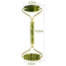 Load image into Gallery viewer, Roller massager For Face Jade Stone Massage Roller Facial Natural Scraper Face lifting Gua Sha Body Back Slimming massage roller
