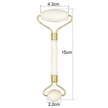 Load image into Gallery viewer, Roller massager For Face Jade Stone Massage Roller Facial Natural Scraper Face lifting Gua Sha Body Back Slimming massage roller
