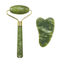 Load image into Gallery viewer, Roller massager For Face Jade Stone Massage Roller Facial Natural Scraper Face lifting Gua Sha Body Back Slimming massage roller
