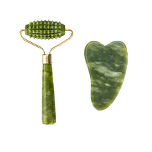 Load image into Gallery viewer, Roller massager For Face Jade Stone Massage Roller Facial Natural Scraper Face lifting Gua Sha Body Back Slimming massage roller
