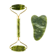 Load image into Gallery viewer, Roller massager For Face Jade Stone Massage Roller Facial Natural Scraper Face lifting Gua Sha Body Back Slimming massage roller
