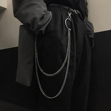 Load image into Gallery viewer, Punk Rock Metal Pants Waist Chain Men Women Key Chain Big Ring Wallet Keychain Jeans Unisex Hip-hop Jewelry Gift
