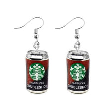 Load image into Gallery viewer, Earring For Women Resin Drop Custom Made Handmade Cute Girls Gift Eardrop Coffee Drink Funny Liquor Spirits Bottle Cans
