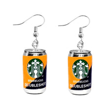 Load image into Gallery viewer, Earring For Women Resin Drop Custom Made Handmade Cute Girls Gift Eardrop Coffee Drink Funny Liquor Spirits Bottle Cans
