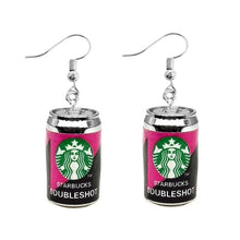 Load image into Gallery viewer, Earring For Women Resin Drop Custom Made Handmade Cute Girls Gift Eardrop Coffee Drink Funny Liquor Spirits Bottle Cans
