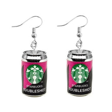 Load image into Gallery viewer, Earring For Women Resin Drop Custom Made Handmade Cute Girls Gift Eardrop Coffee Drink Funny Liquor Spirits Bottle Cans
