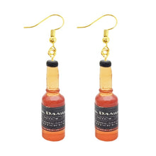 Load image into Gallery viewer, Earring For Women Resin Drop Custom Made Handmade Cute Girls Gift Eardrop Coffee Drink Funny Liquor Spirits Bottle Cans
