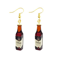 Load image into Gallery viewer, Earring For Women Resin Drop Custom Made Handmade Cute Girls Gift Eardrop Coffee Drink Funny Liquor Spirits Bottle Cans
