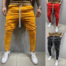 Load image into Gallery viewer, 2021 Spring and Autumn Hot Sale 3D Printing  Zipper Hip Hop Breathable Men&#39;s Pants Sports Trend Casual Slim Jogging Pencil Pants
