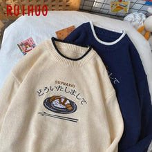 Load image into Gallery viewer, RUIHUO Harajuku Knitted Sweater Men Clothing Winter Pullover Men Sweater Fashion Harajuku Clothes Hip Hop 2XL 2021 New Arrivals
