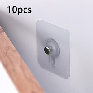 10pcs Punch-Free Non-Marking Screw Stickers Wall Picture Hook Invisible Traceless Hardwall Drywall Picture Hanging Kit