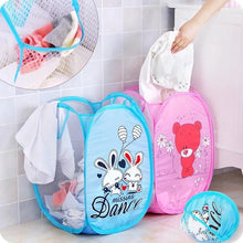 Load image into Gallery viewer, Folding Laundry Basket Hamper Cartoon Pop Up Open Mesh Laundry Dirty Sorting Basket Kids Toys Sundries Home Storage Box Organize
