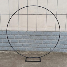 Load image into Gallery viewer, circle Wedding Arch Background Wrought Iron Shelf Decorative Props DIY Round Party Background Shelf Flower with Frame
