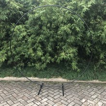 Load image into Gallery viewer, circle Wedding Arch Background Wrought Iron Shelf Decorative Props DIY Round Party Background Shelf Flower with Frame
