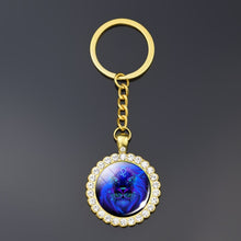 Load image into Gallery viewer, 12 Constellation Keychain Fashion Double Side Cabochon Glass Ball Keychain Zodiac Signs Jewelry For Men For Women Birthday Gift
